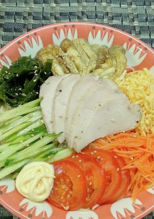 冷し中華に焼き茄子ON♪-レシピのメイン写真