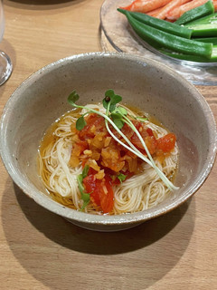 トマトとネギ、生姜のタレ(そうめん)-レシピのメイン写真