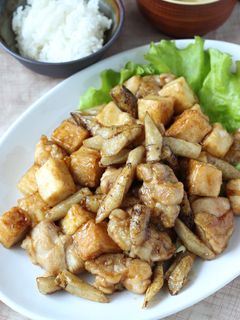 厚揚げ入り鶏ごぼう炒め★オイスター風味-レシピのメイン写真