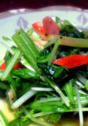 ほうれん草と水菜のサラダ-レシピのメイン写真