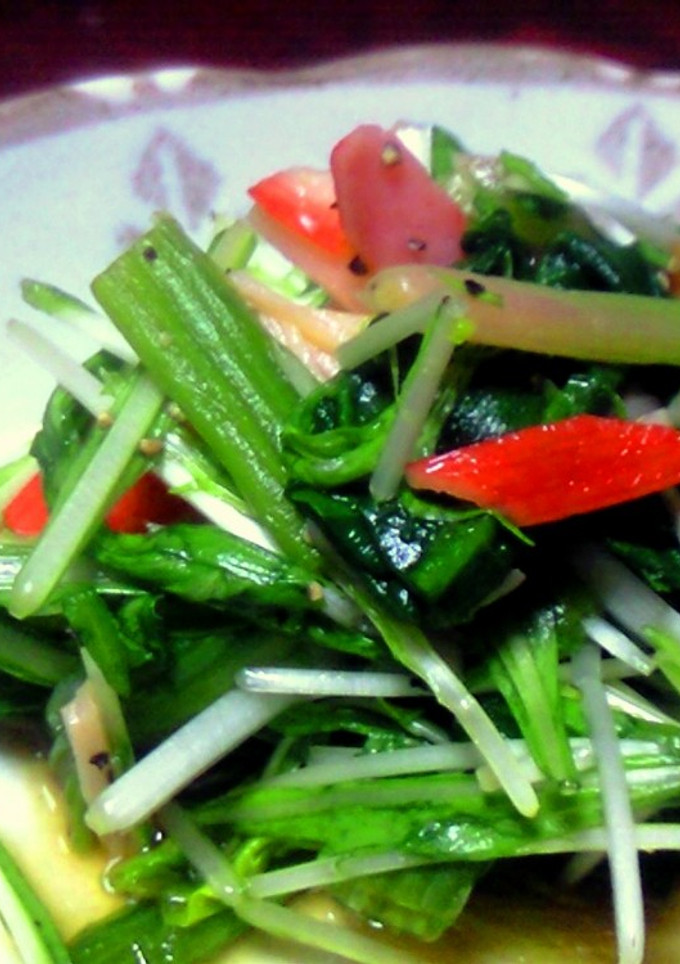 ほうれん草と水菜のサラダ-レシピのメイン写真