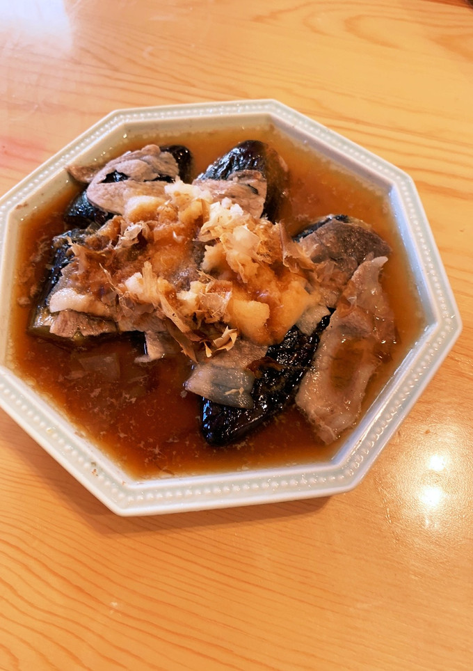 茄子と豚肉のレンジ蒸し。ポン酢みぞれ和え-レシピのメイン写真