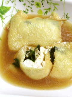 木綿豆腐とアサリ・わかめ入りの袋煮-レシピのメイン写真