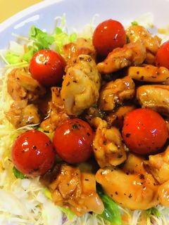 野菜ジュースで●鶏肉のあまからバジル炒め-レシピのメイン写真