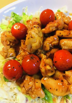 野菜ジュースで●鶏肉のあまからバジル炒め-レシピのメイン写真