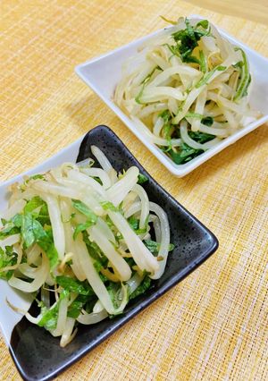 5分【もやし】バテ防止ナムルwith大葉-レシピのメイン写真