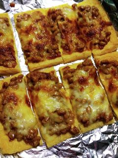 油揚げで納豆ピザ-レシピのメイン写真