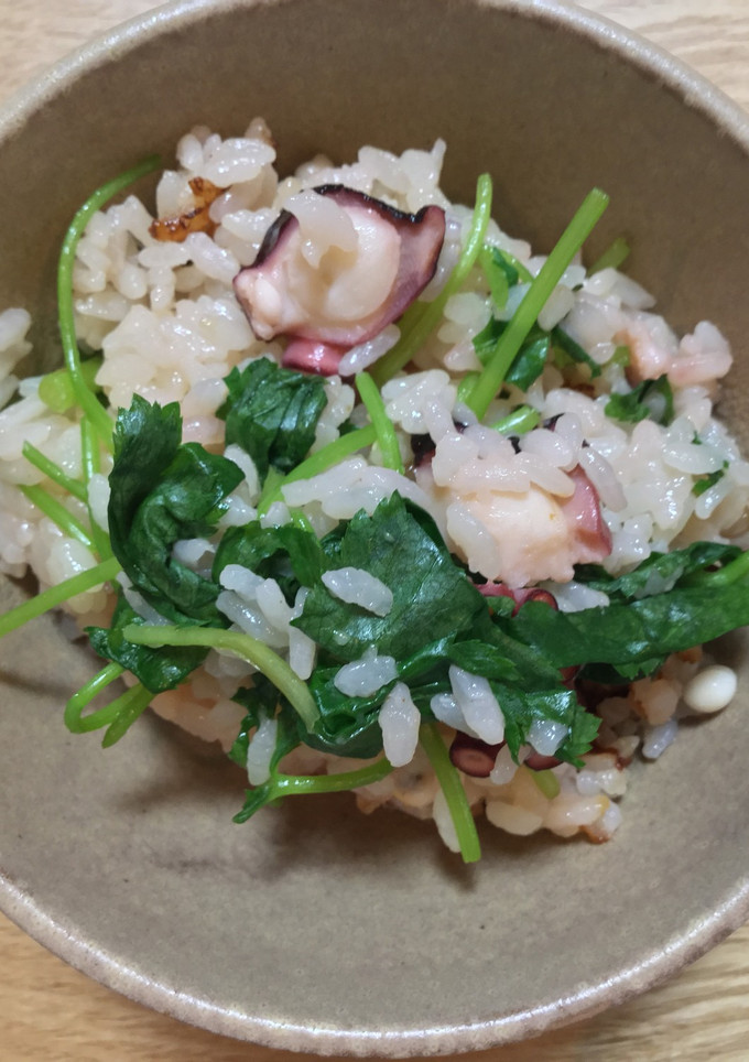 たこと三つ葉の炊き込みご飯-レシピのメイン写真