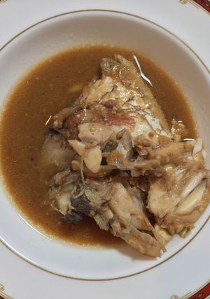 真鯛の頭・あらの味噌煮-レシピのメイン写真