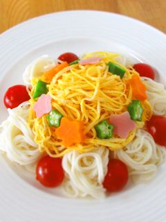 七夕に*彩りそうめん-レシピのメイン写真