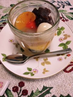 簡単!パパっと!フルーツ豆腐白玉あんみつ-レシピのメイン写真