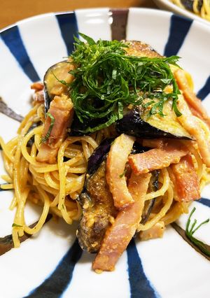 なすベーコンの味噌パスタ-レシピのメイン写真