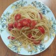 簡単5分!フライパン1つ☆トマトパスタ