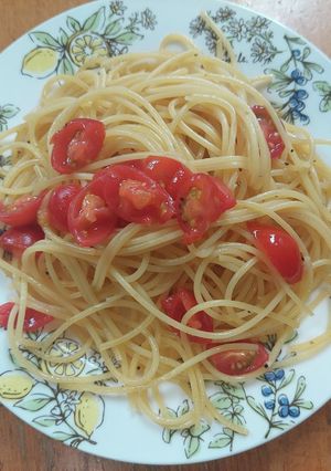 簡単５分！フライパン１つ☆トマトパスタ-レシピのメイン写真