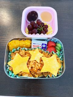 星のオムライス弁当☆幼稚園用☆3歳 年少-レシピのメイン写真