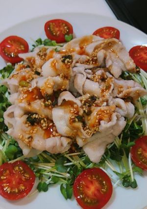 簡単！激ウマ！豚バラ肉の韓国風冷しゃぶ♪-レシピのメイン写真