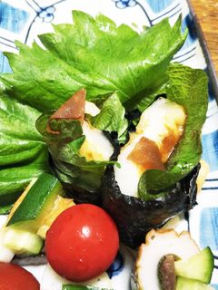 大葉と梅干も一緒に 海苔餅-レシピのメイン写真