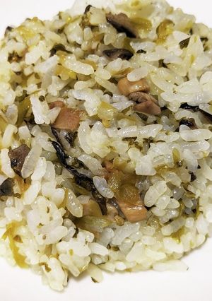 ひらたけと高菜漬けの炒飯-レシピのメイン写真