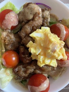 豚こまの唐揚げサラダ-レシピのメイン写真