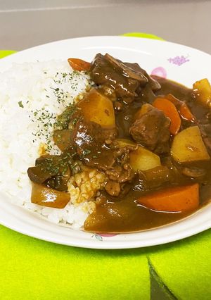 薄めの牛ステーキ肉で!カレー-レシピのメイン写真