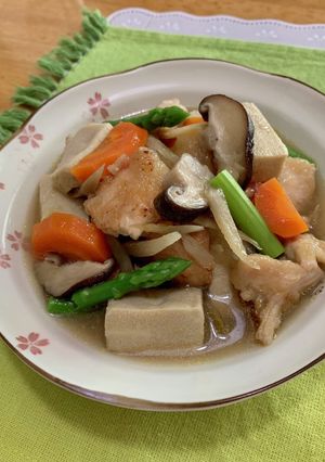 鶏むねと高野豆腐の含め煮♪-レシピのメイン写真