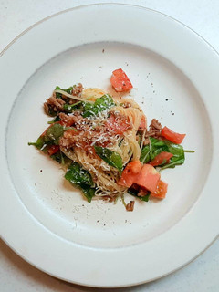 トマトと牛ひき肉の冷製パスタ-レシピのメイン写真