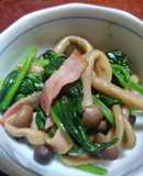 三色バランスで楽しむほうれん草ソテー