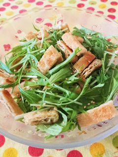 水菜と油揚げのサラダ-レシピのメイン写真