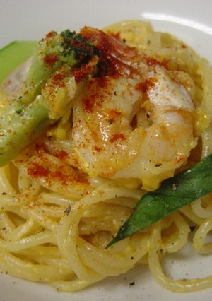 魚介のオイスターソースカルボナーラ-レシピのメイン写真