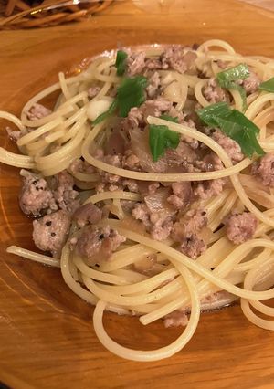 ひき肉とナンプラーのアジアンパスタ-レシピのメイン写真