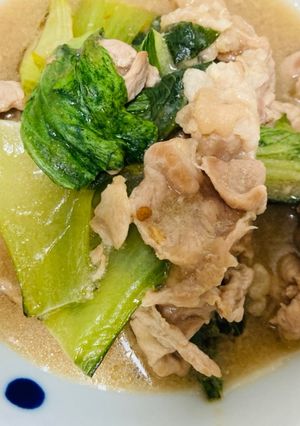 豚とチンゲン菜と豆腐の唐辛子煮込み-レシピのメイン写真