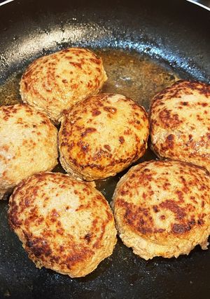 ワンパン！ふわふわハンバーグ！-レシピのメイン写真
