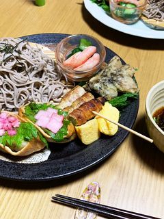 父の日♪ざる蕎麦といなりのワンプレート飯-レシピのメイン写真