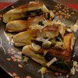 はんぺんと佃煮ノリの挟み焼き