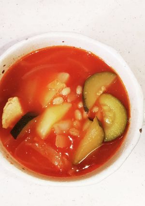 もち麦と野菜たっぷりミネストローネ-レシピのメイン写真