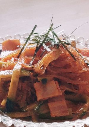 暑い日★きゅうり旨辛冷麺風★無限春雨-レシピのメイン写真