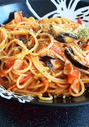とろとろなすのワンパントマトパスタ-レシピのメイン写真