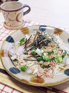 オクラとツナのぶっかけそうめん-レシピのメイン写真