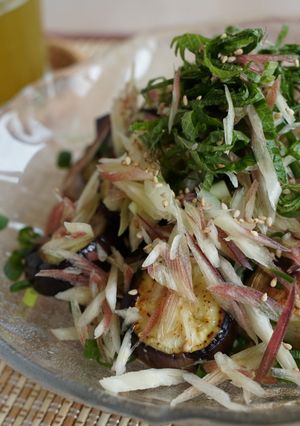 栄養士レシピ*揚げないナスの薬味タレかけ-レシピのメイン写真