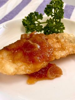 魚のから揚げ薬味ソース@つくば市学校給食-レシピのメイン写真