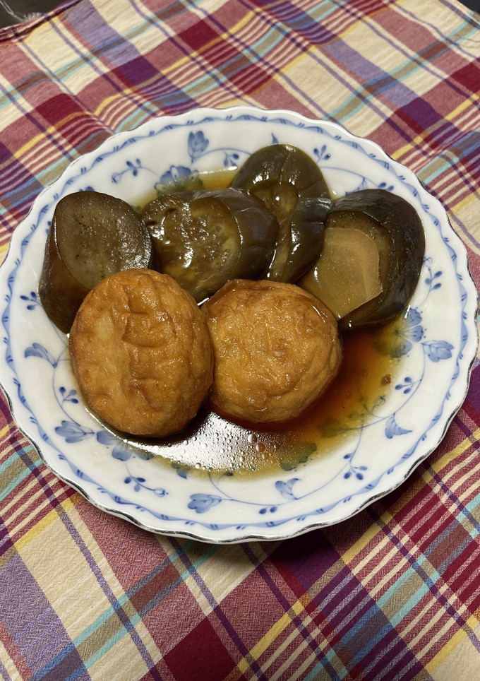 魚河岸揚げとなすの煮物（鍋帽子使用）-レシピのメイン写真