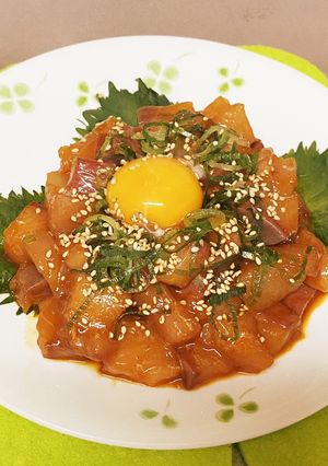 はまちユッケ♪-レシピのメイン写真