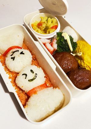 てるてる坊主お弁当　梅雨の時期に！-レシピのメイン写真