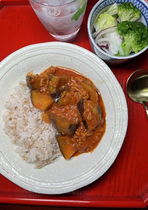 新和食〜なすとひき肉のハヤシライス-レシピのメイン写真