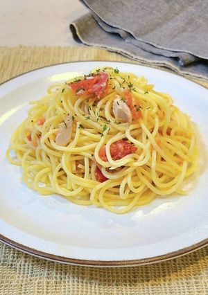 暑い日に！トマトとツナの冷製パスタ♪-レシピのメイン写真