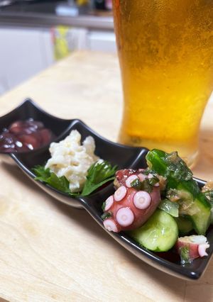 夏にぴったり！タコと胡瓜の梅肉和え-レシピのメイン写真