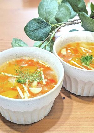 圧力鍋★野菜たっぷり！トマトの野菜スープ-レシピのメイン写真