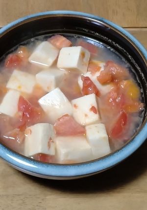 具が大きめの高野豆腐とトマトのスープ-レシピのメイン写真
