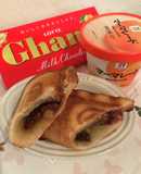 チョコとマーマレードのホットサンド