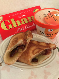 チョコとマーマレードのホットサンド-レシピのメイン写真